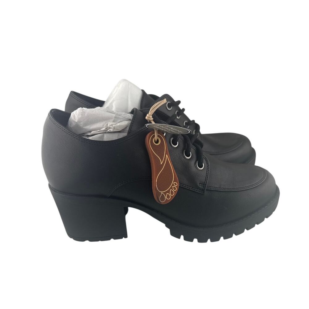 NWB MIA Vicki Black Chunky Platform Oxford Lace-Up -Lug Sole Women's Size 7.5 - Picture 3 of 7